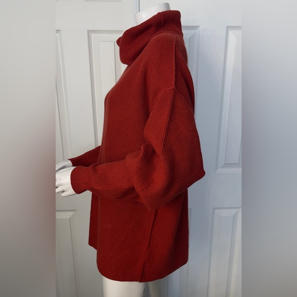 Free People Bold Red Turtleneck Sweater - Picture 3 of 8